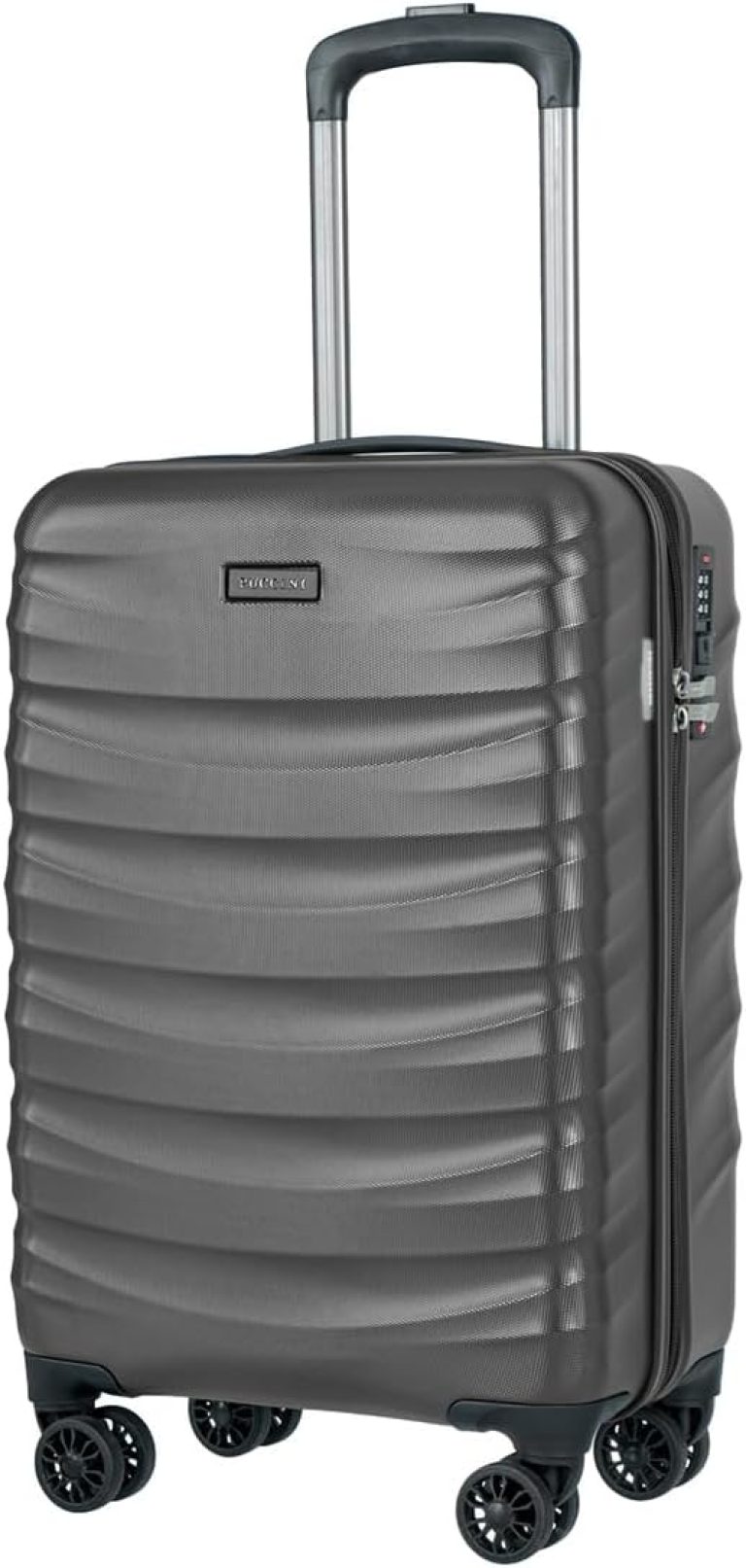 PUCCINI Valencia Valise Rigide en Polycarbonate Bagage à Main Valise de Voyage légère avec roulettes jumelées, Anthracite, XL