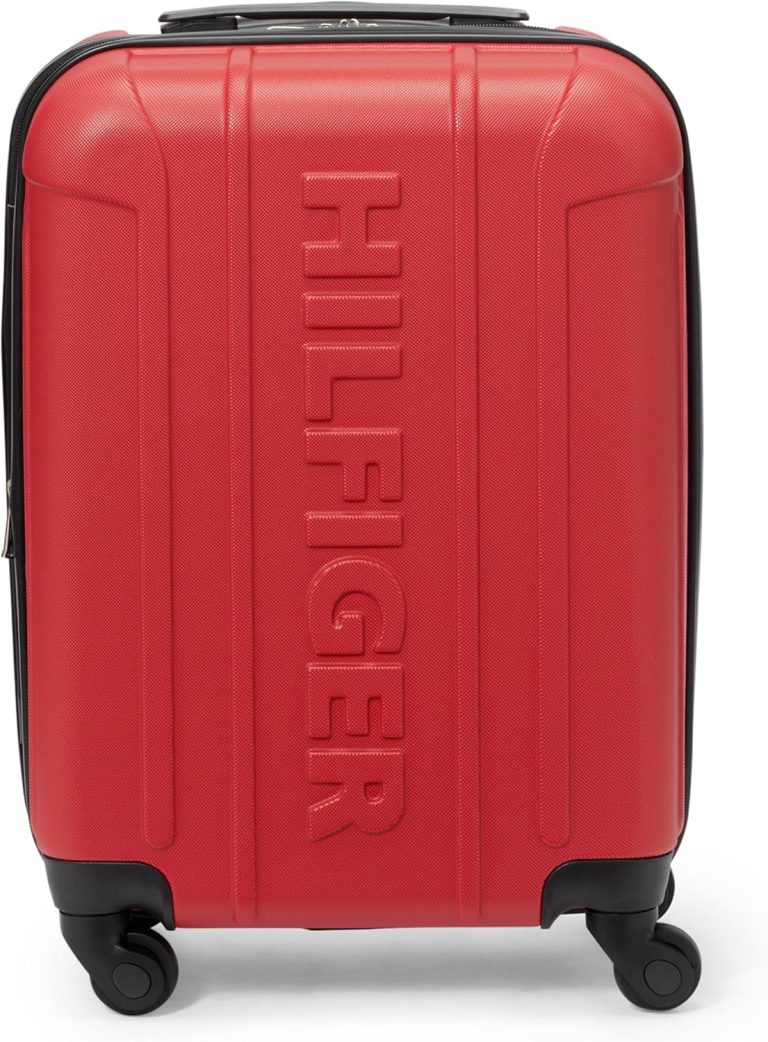 Tommy Hilfiger Bagage Rigide à roulettes pivotantes, Rouge, S