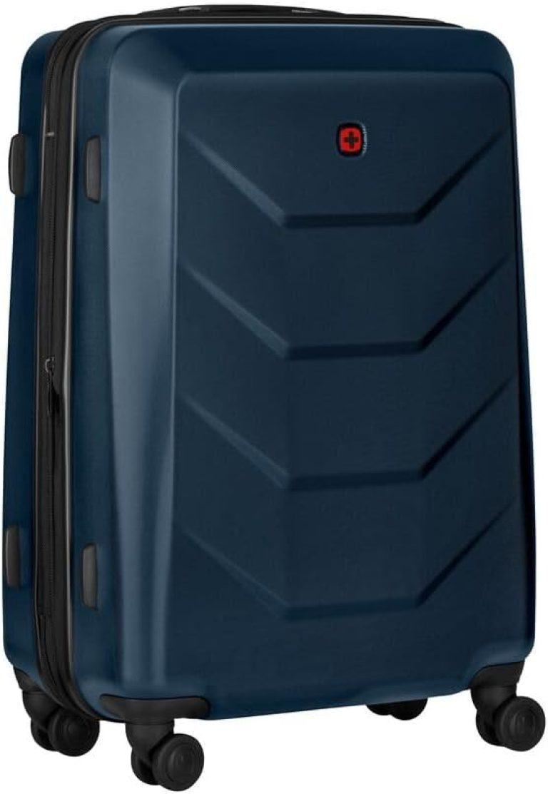 WENGER Prymo Valise Rigide, M, 59/67 l, Extensible, 4 roulettes, Bleu